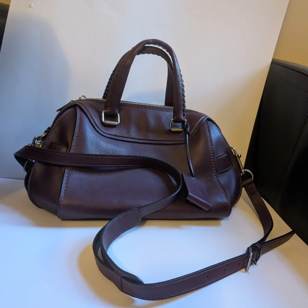 Coach Ace Satchel in Burgundy in EUC - Picture 2 of 16